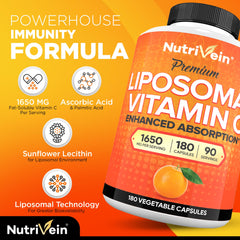 Nutrivein label detail with ingredient list visible, trust and transparency benefit