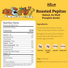 Nuts.com primer plano de textura crujiente de pepitas, ideal para topping