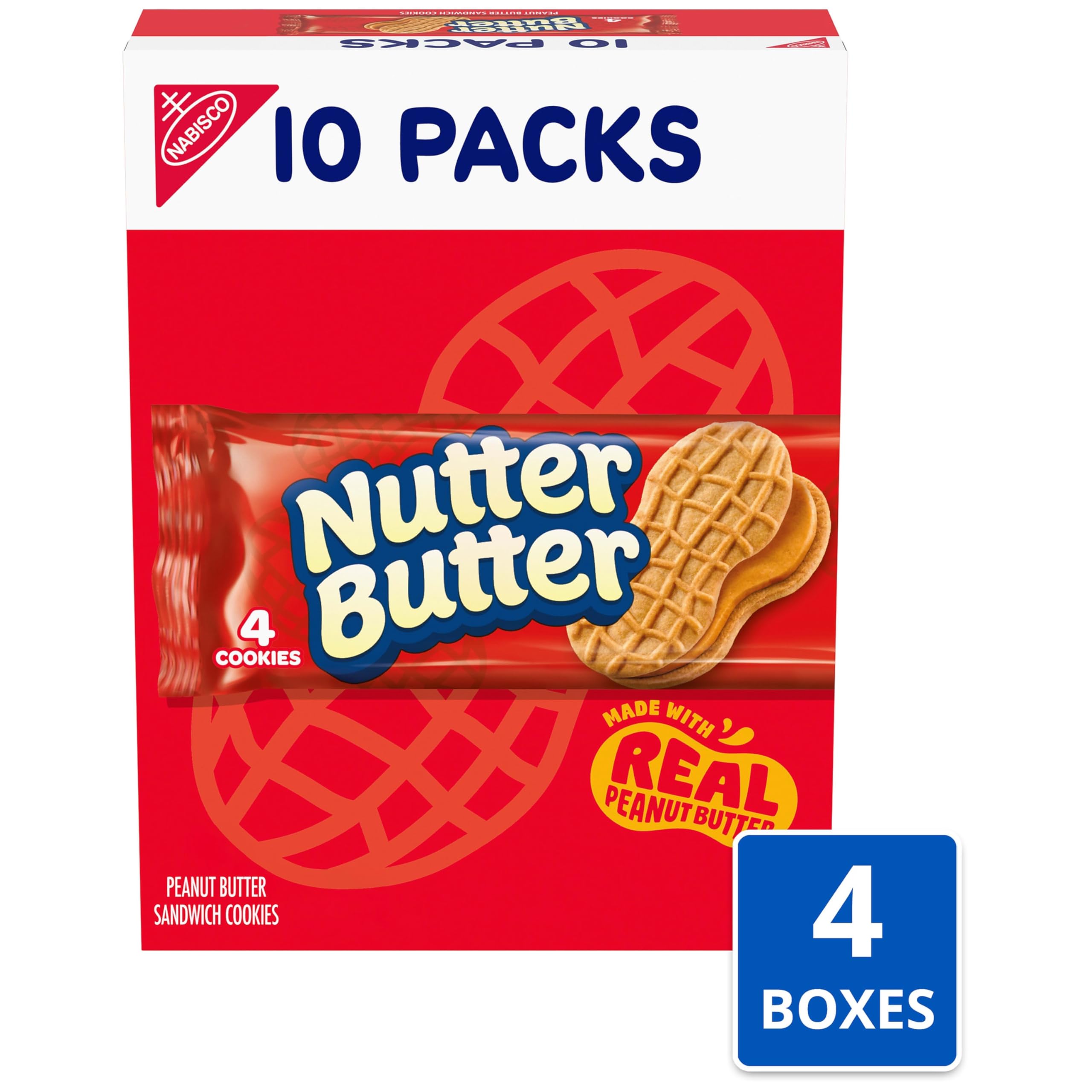 Nutter Butter galletas apiladas destacando crujiente y relleno cremoso