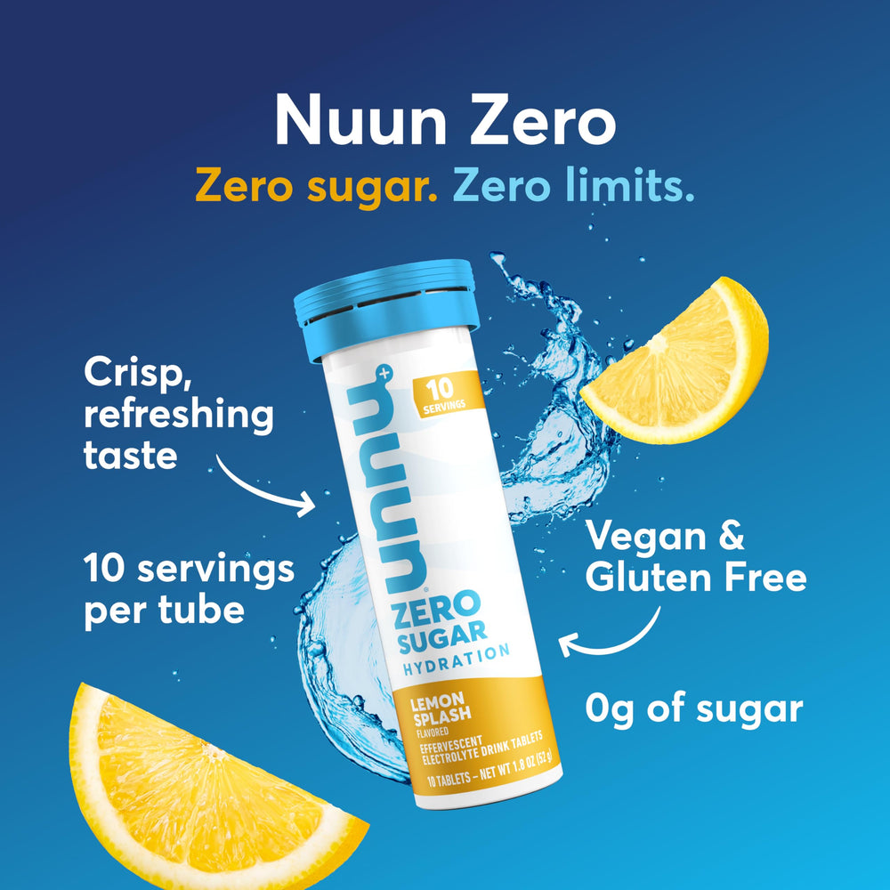 Nuun primer plano de tableta efervescente disolviéndose con claridad