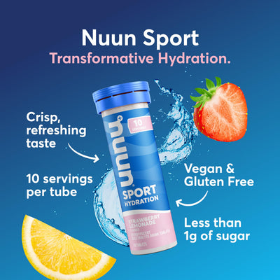 Nuun tablet dissolving close-up demonstrating fast fizz benefit