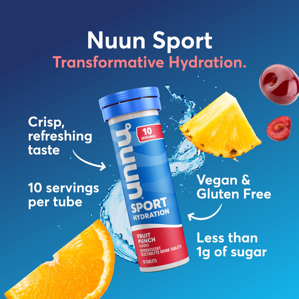 Nuun tablet close-up texture highlighting clean ingredients and low sugar