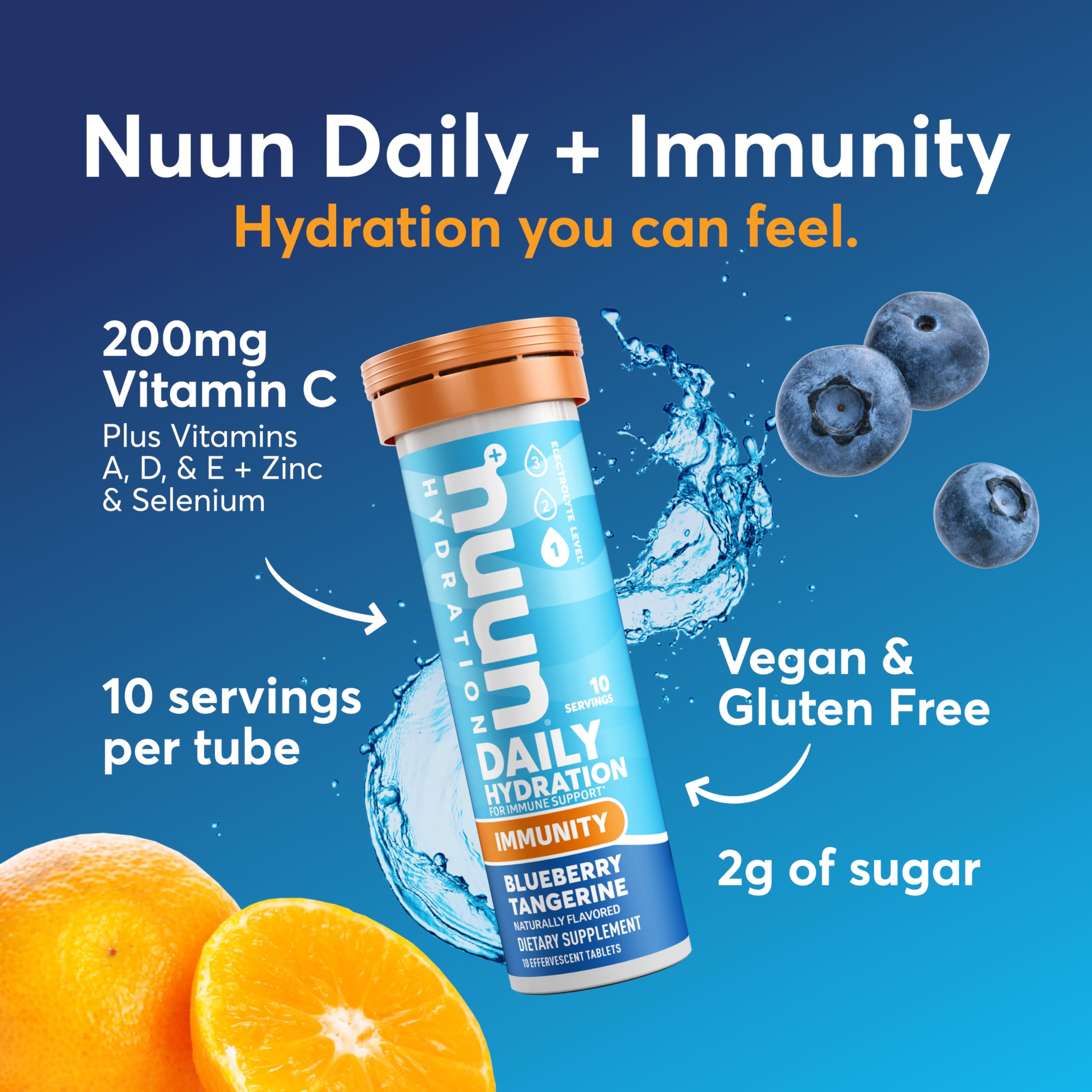 Nuun open tube with stacked tablets visible for compact portability