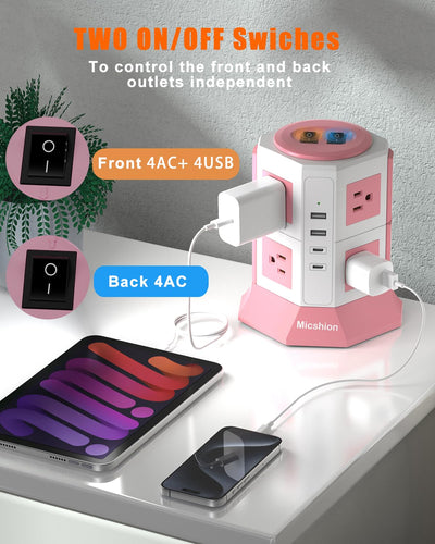 NVEESHOX in-use on a desk powering laptop phone and accessories for productivity