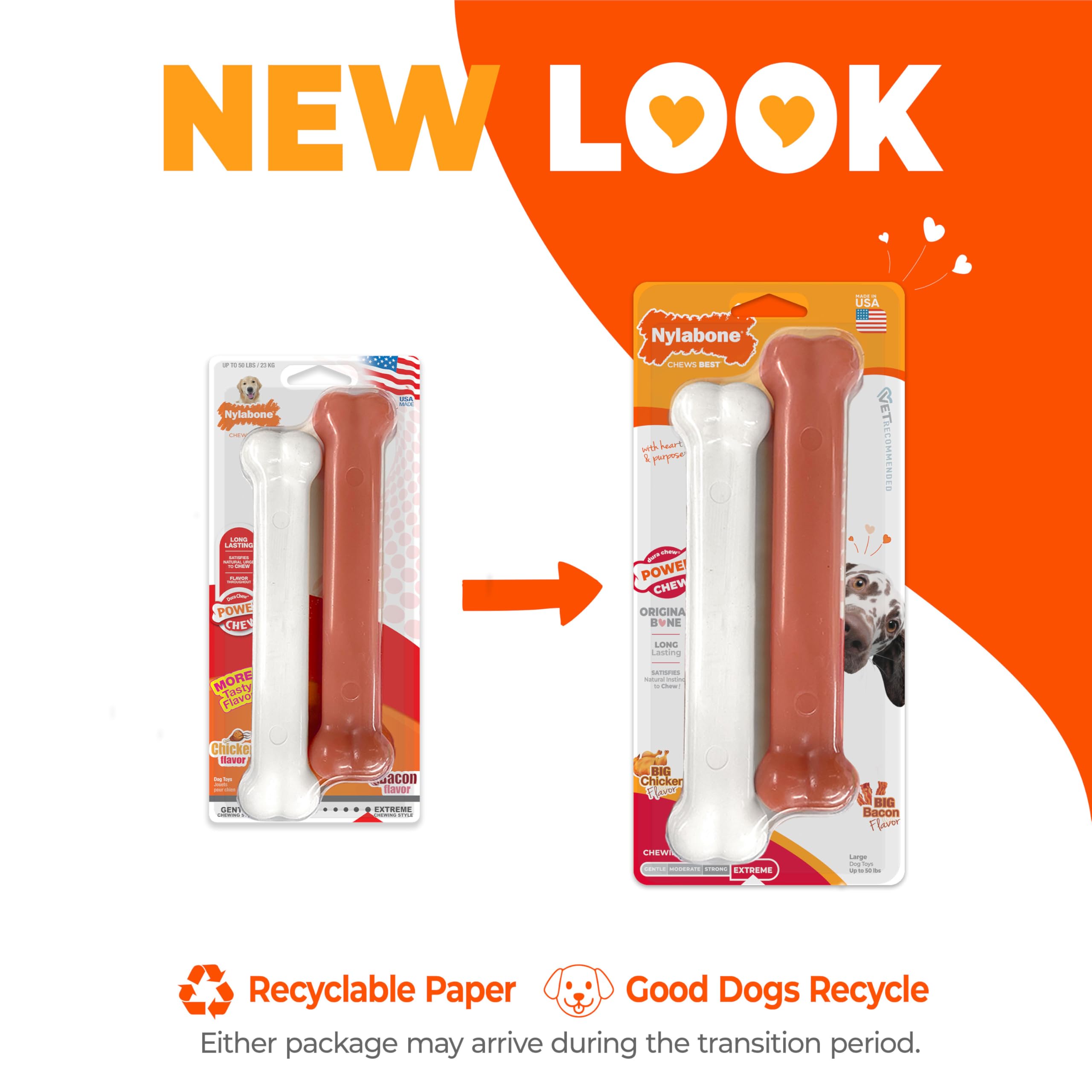 Perro masticando Nylabone Power Chew para aliviar aburrimiento