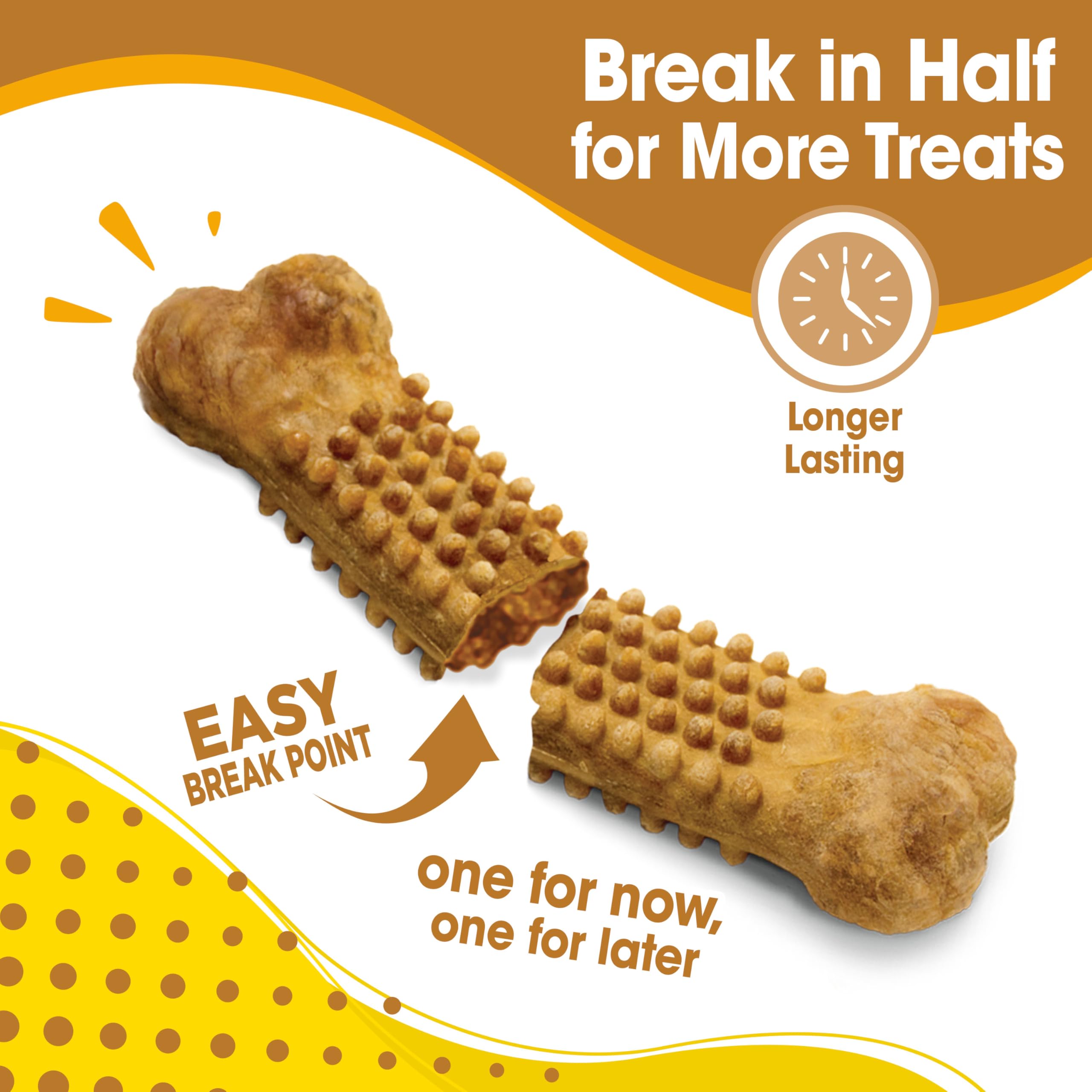 Nylabone primer plano textura del masticable que ayuda limpieza dental