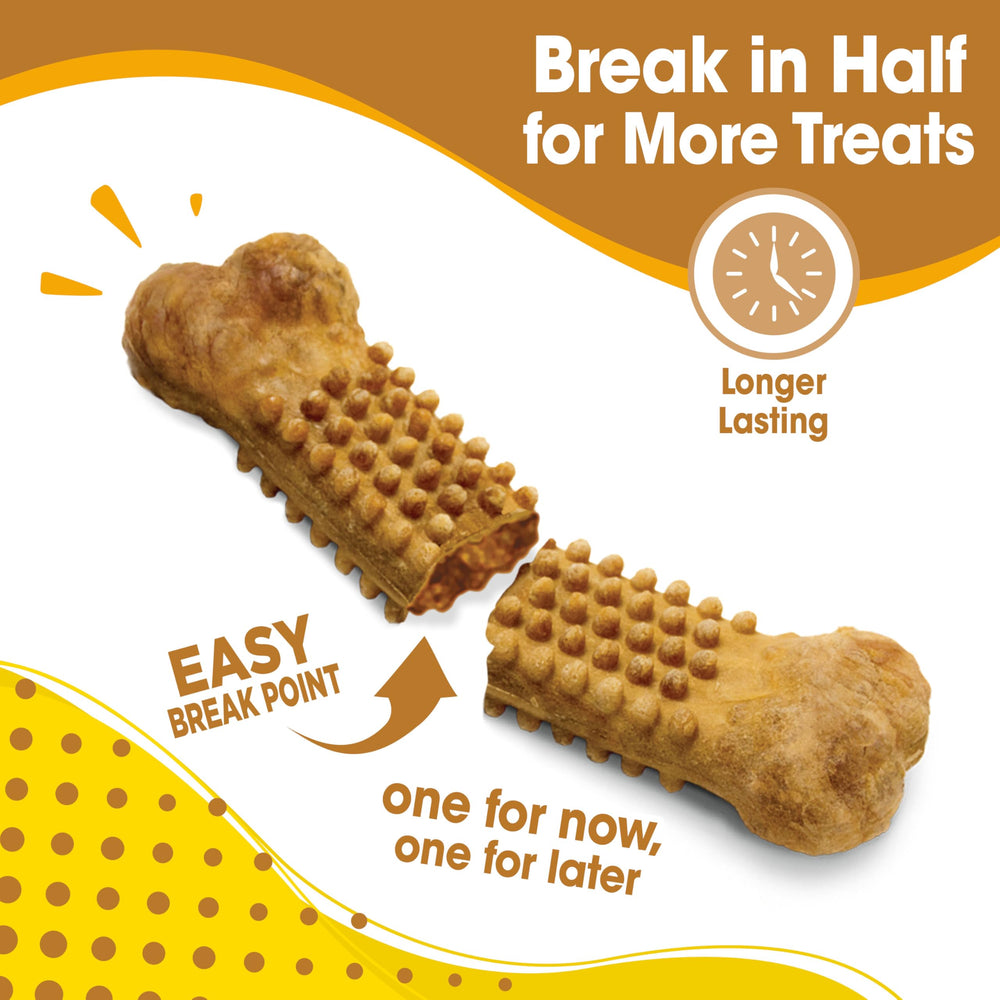 Nylabone primer plano textura del masticable que ayuda limpieza dental