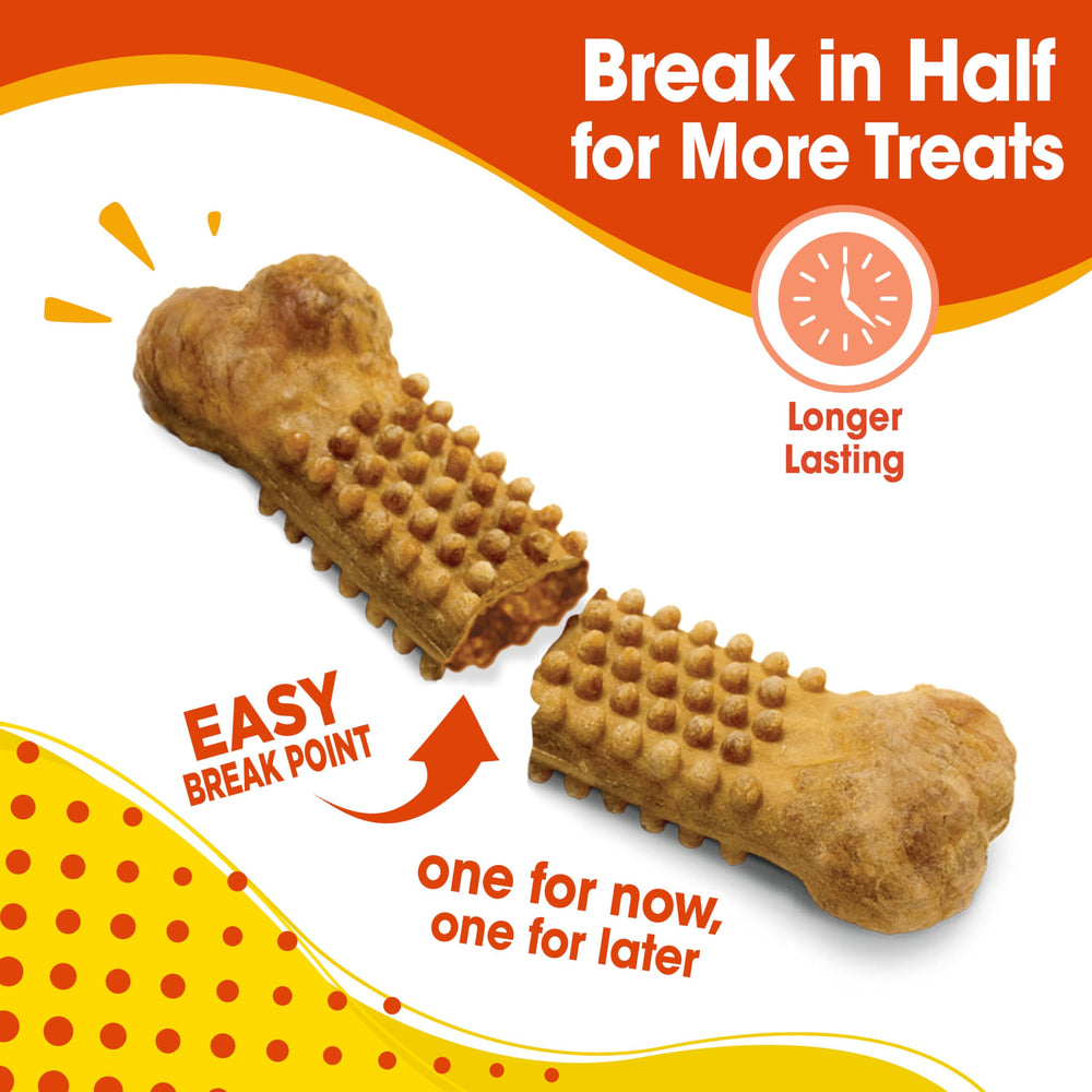 Nylabone Nubz textura cercana que muestra surcos limpiadores y durabilidad