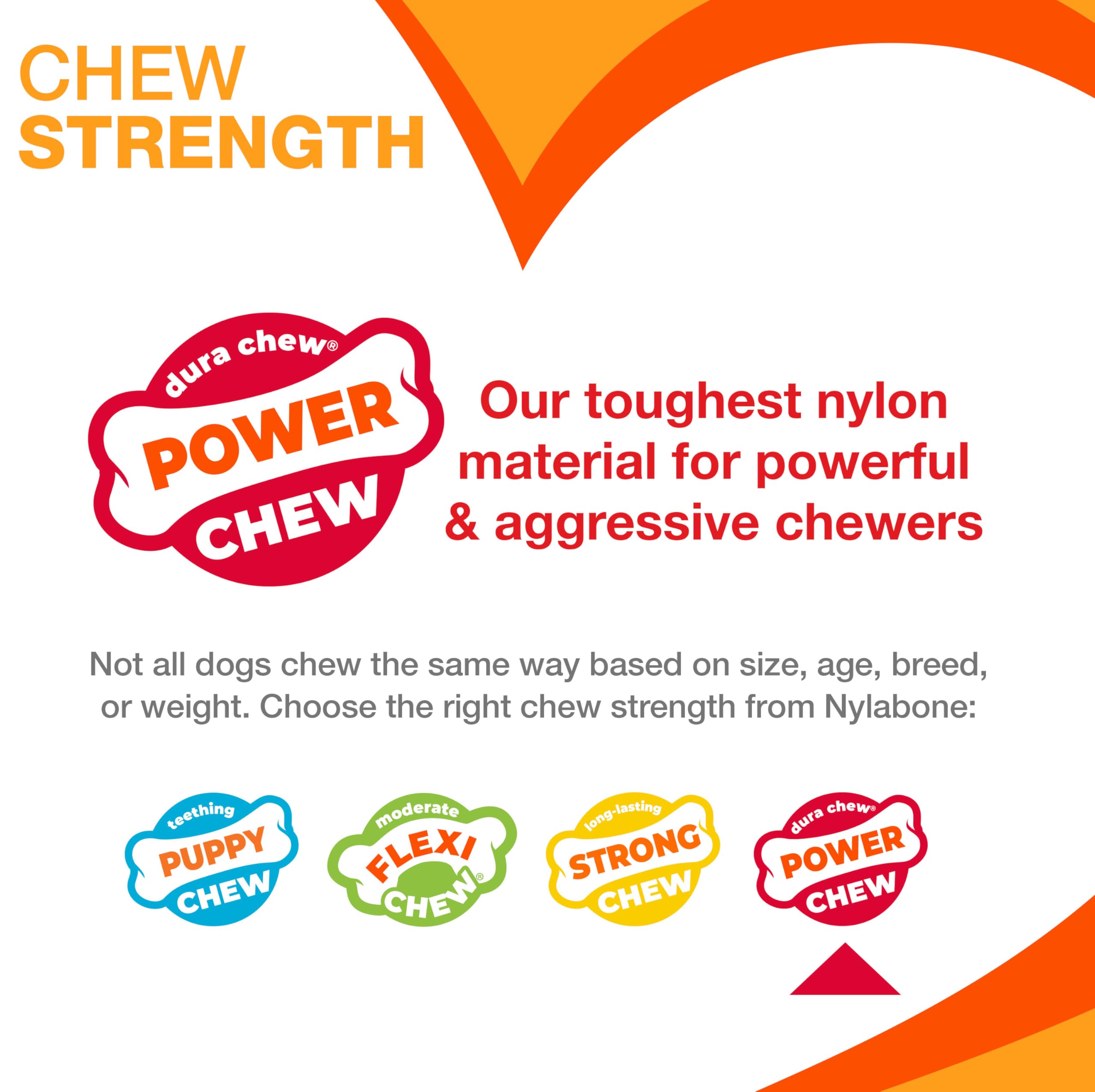 Pack de 2 Nylabone Power Chew mostrando oferta y repuesto práctico