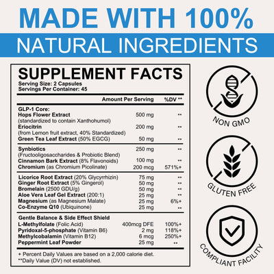 O NATURE . ZIRAN etiqueta con lista de ingredientes y sellos de calidad