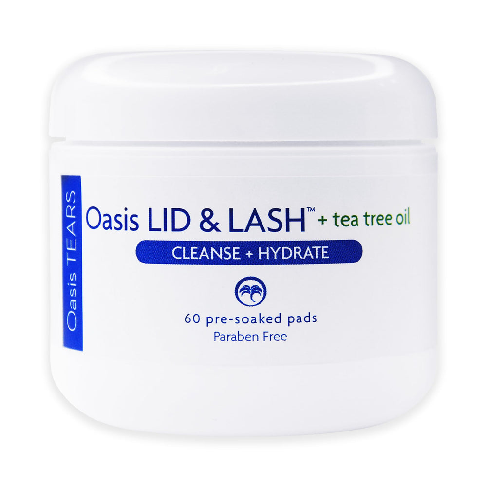 Oasis LID & LASH envase frontal con 60 toallitas, práctico para higiene diaria