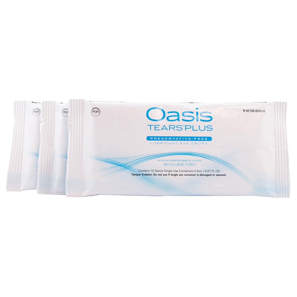 OASIS TEARS etiqueta con datos y normas de calidad trazable