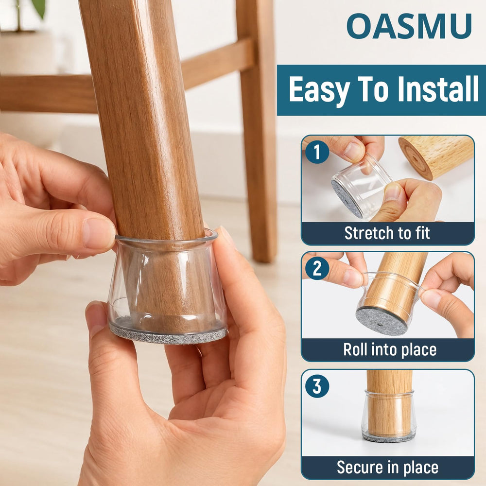 OASMU protector colocado en silla mostrando movimiento silencioso