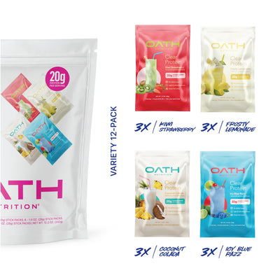 Oath Nutrition popsicle made with clear whey illustrating a light, fruity protein treat