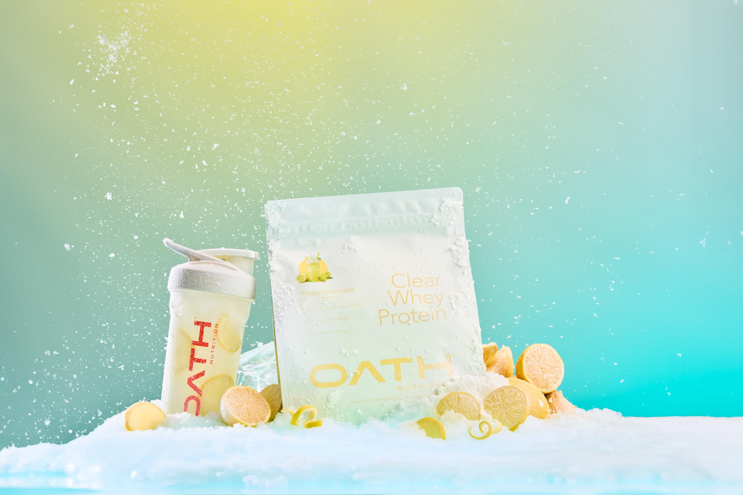 Oath Nutrition sorbete proteico hecho con Frosty Lemonade sabroso