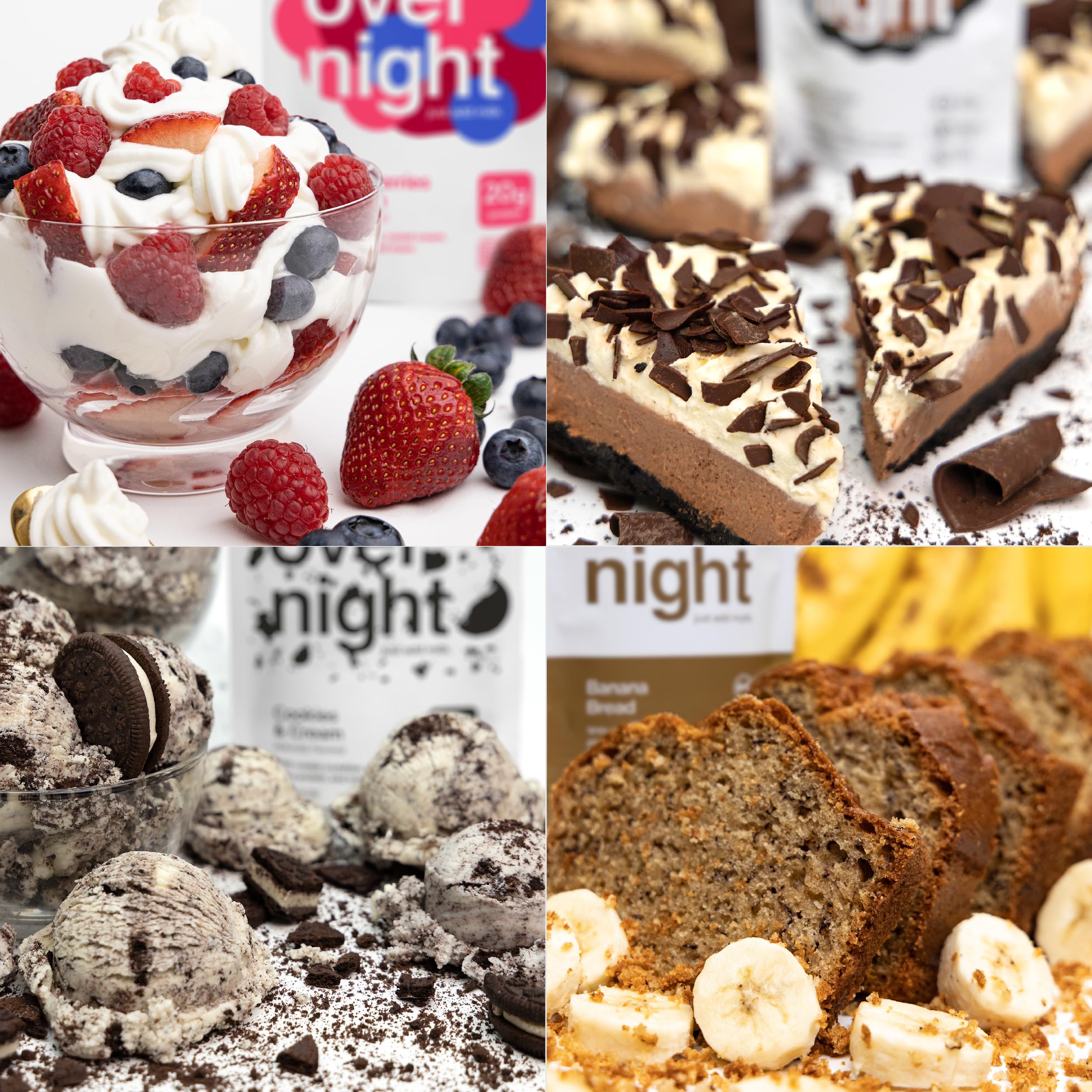 Oats Overnight varios sobres seleccionados para probar diferentes sabores