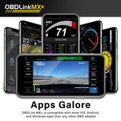OBDLink MX+ plugged into vehicle OBD port demonstrating quick installation benefit