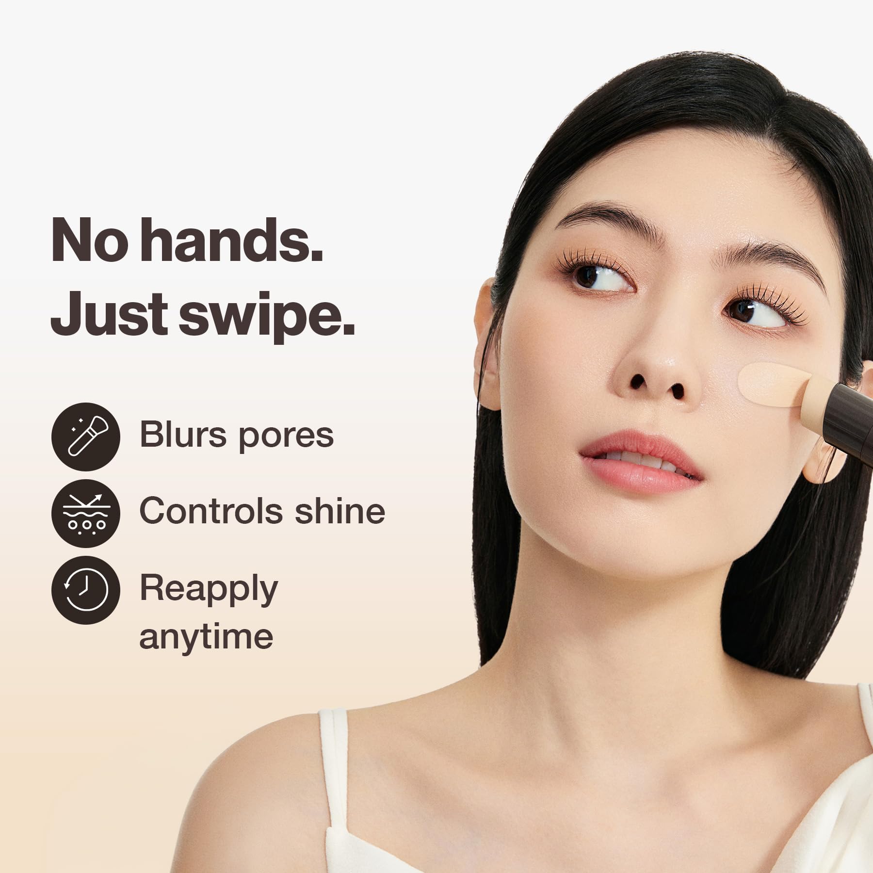 OBgE foundation stick open with visible product tip for quick application