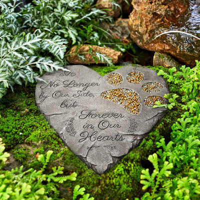 OBSI heart-shaped side profile demonstrating lightweight polyresin and realistic stone appearance