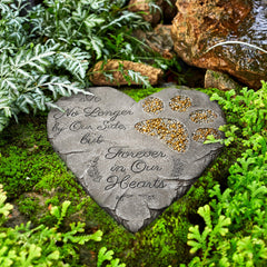 OBSI heart-shaped side profile demonstrating lightweight polyresin and realistic stone appearance