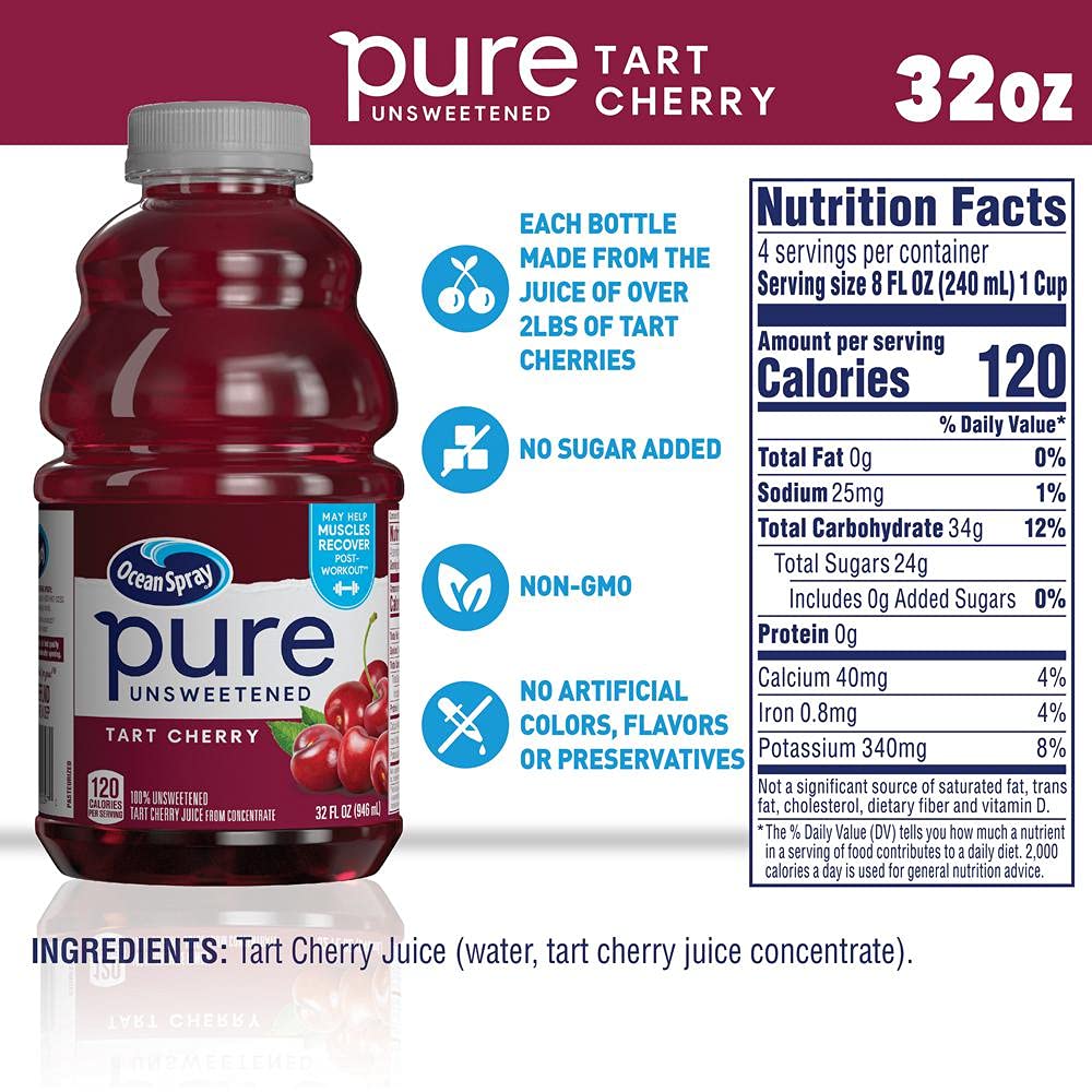 Ocean Spray primer plano de la etiqueta que muestra información clara