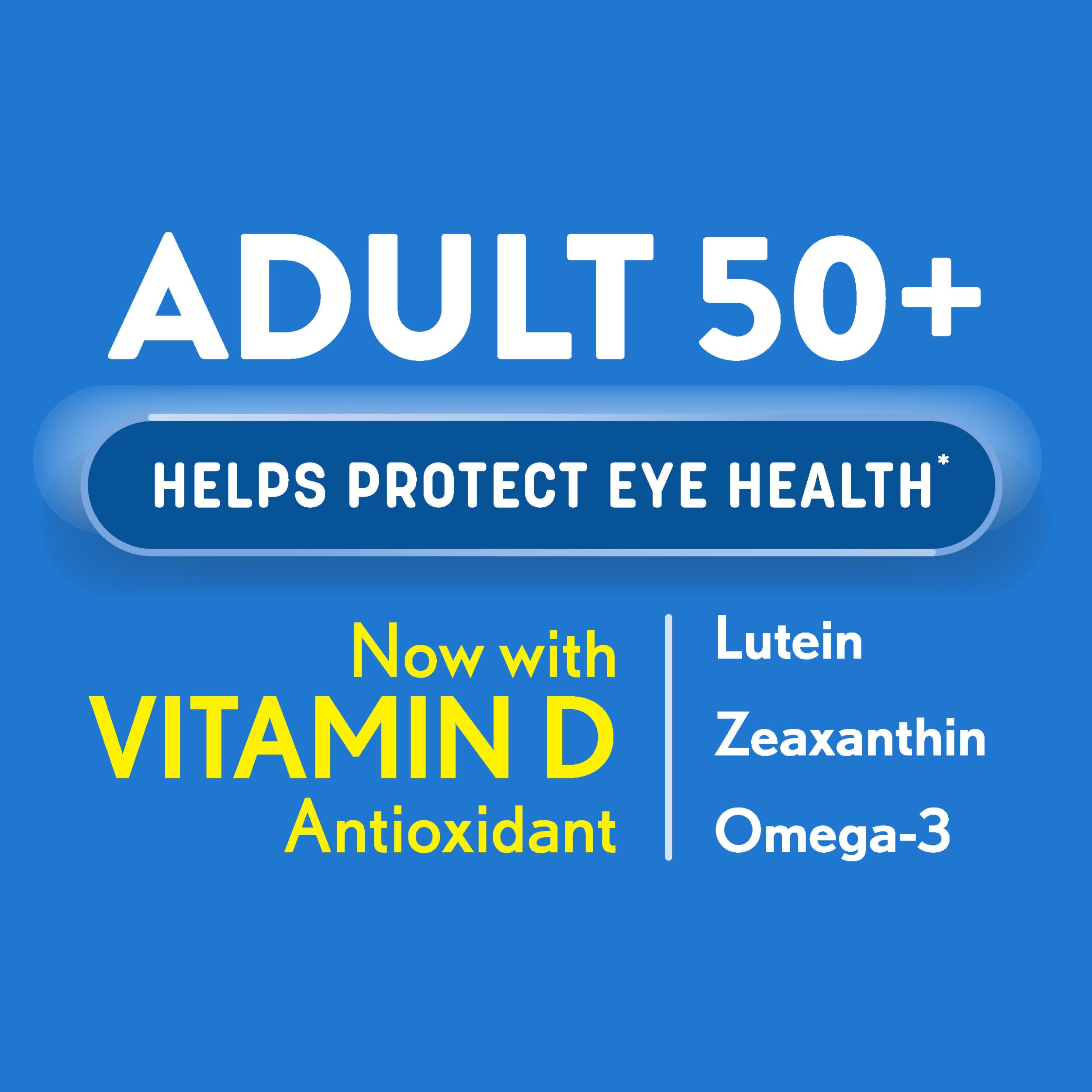 Ocuvite 50+ conjunto de softgels para una toma diaria cómoda