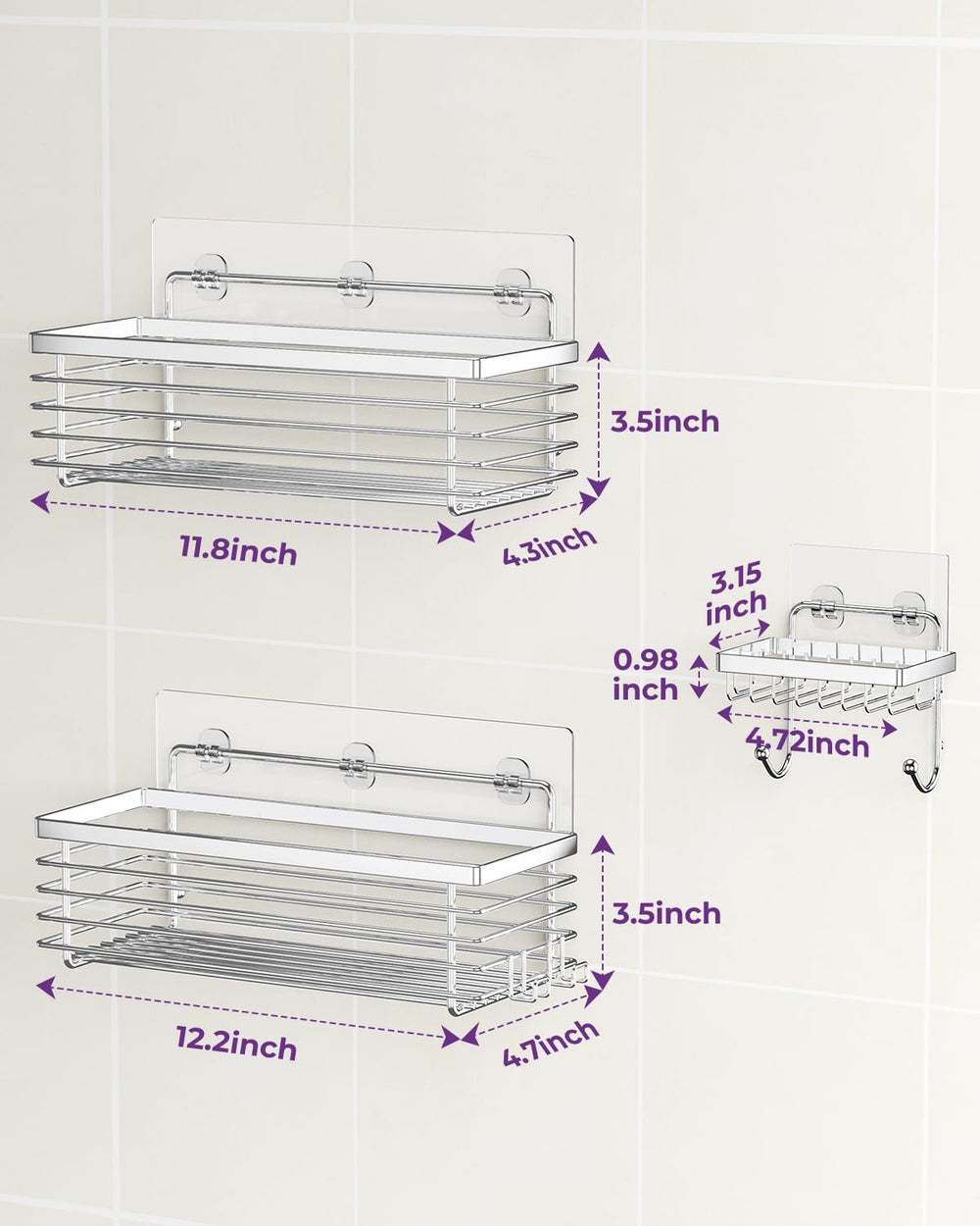 ODesign organizador instalado en baño moderno realzando la estética plateada