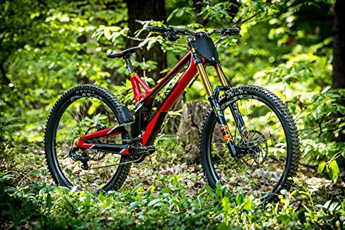Odi plate mounted on a downhill bike showing tidy cables and professional race-ready look