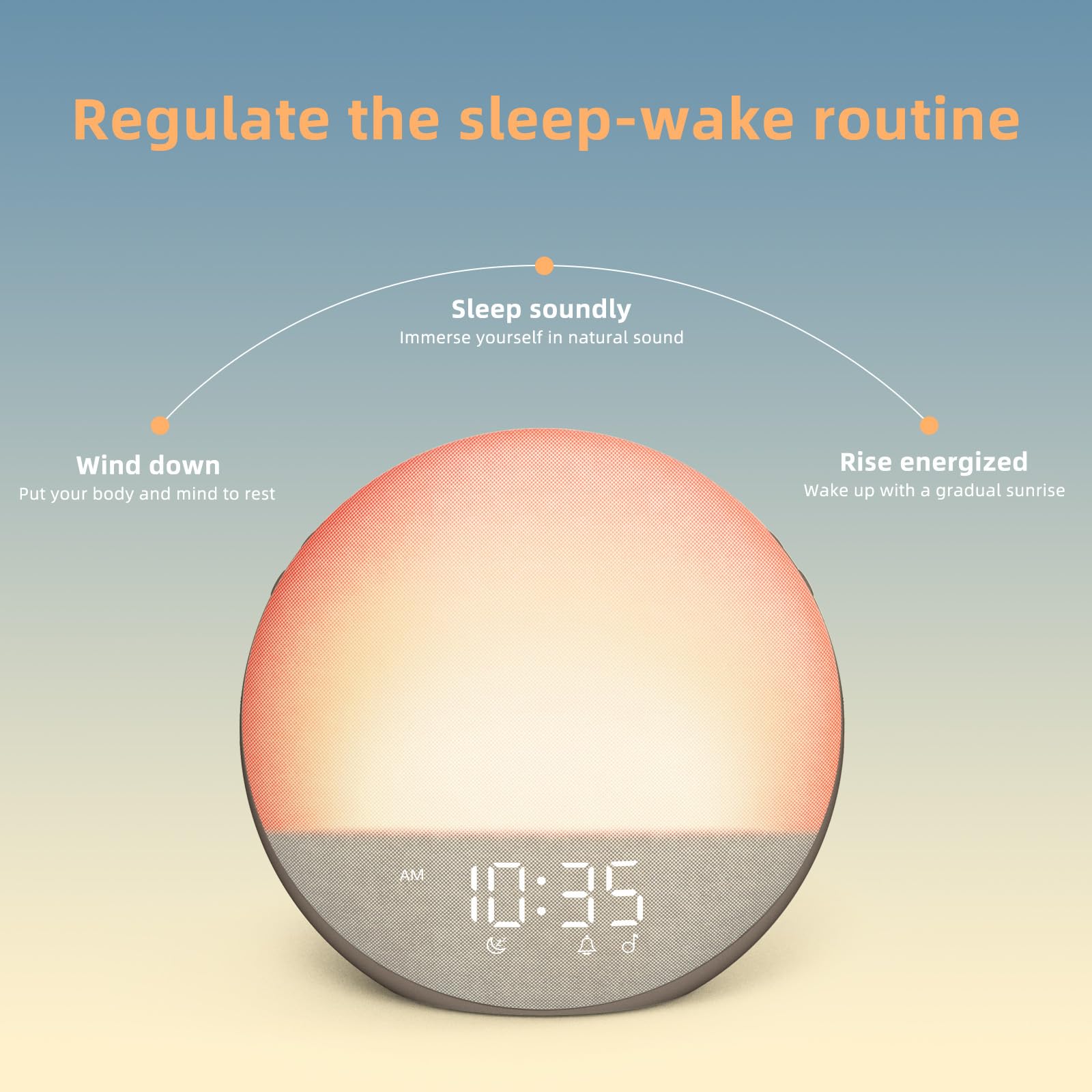 Odokee dimmed digital display, adjustable brightness for night comfort