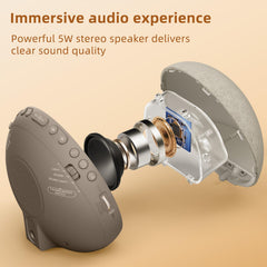 Odokee side view highlighting speaker grille, delivering clear stereo audio