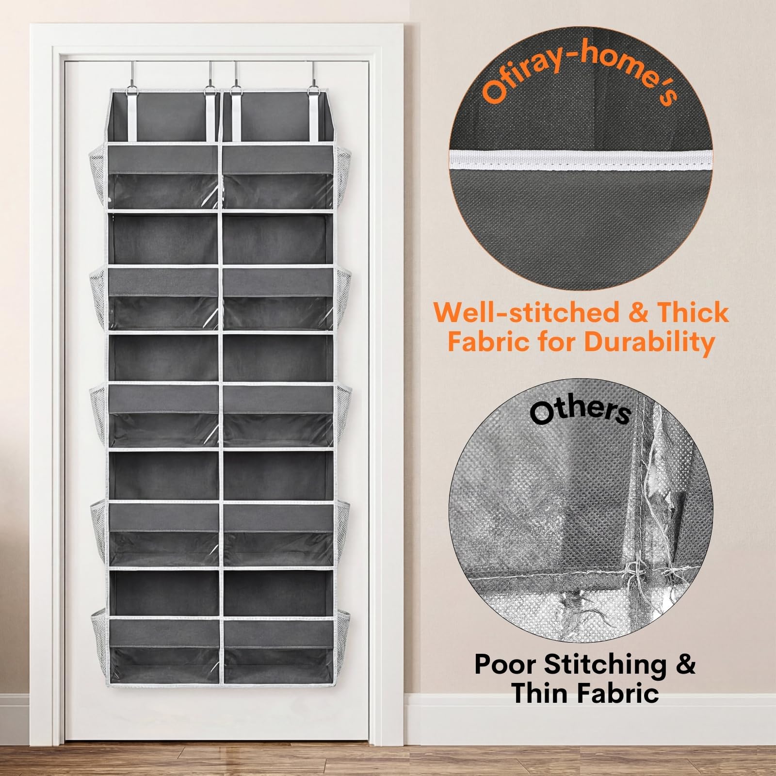 Ofiray-home comparación tamaño puerta para ver escala y compatibilidad en casa