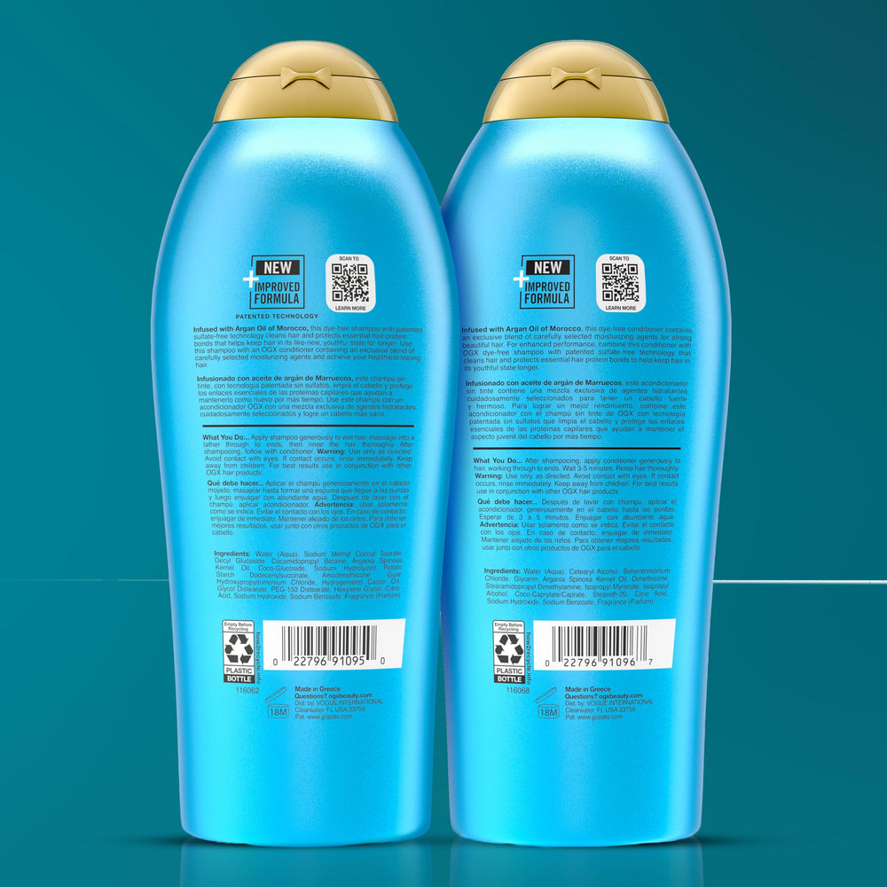 OGX en baño ambientado con resultado brillante y aroma fresco