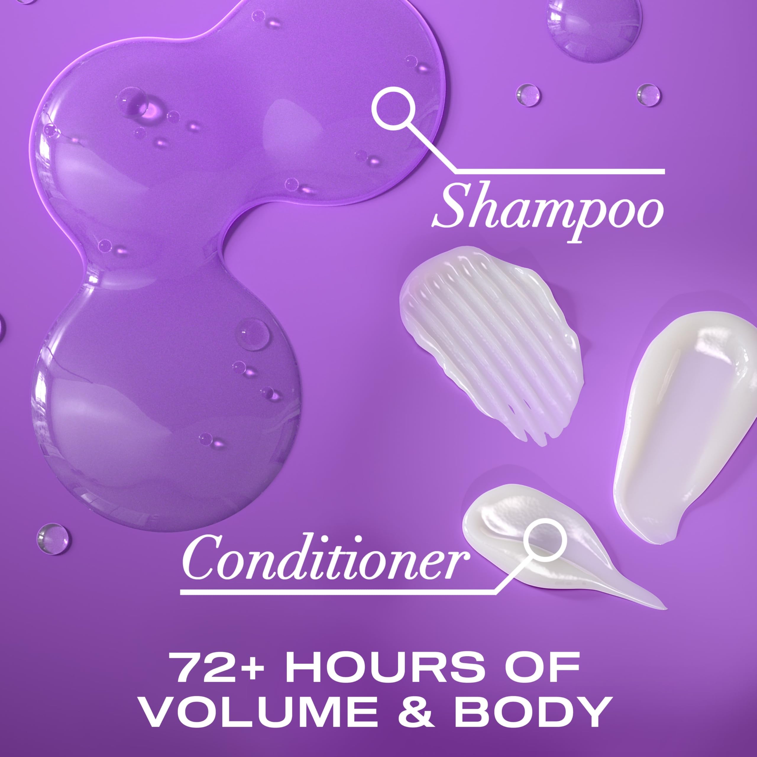 OGX conditioner creamy texture on fingers demonstrating lightweight moisture