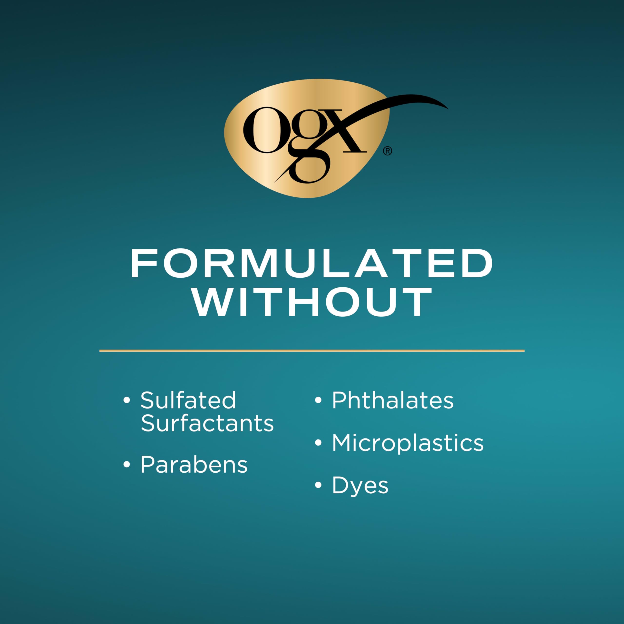 OGX ingredient focus on bamboo fiber and hydrolyzed wheat protein for volume