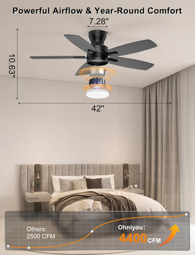Ohniyou reversible blade close-up showing dual-color finish for versatile decor matching