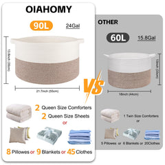OIAHOMY primer plano de la textura de cuerda de algodón, tacto suave y resistente