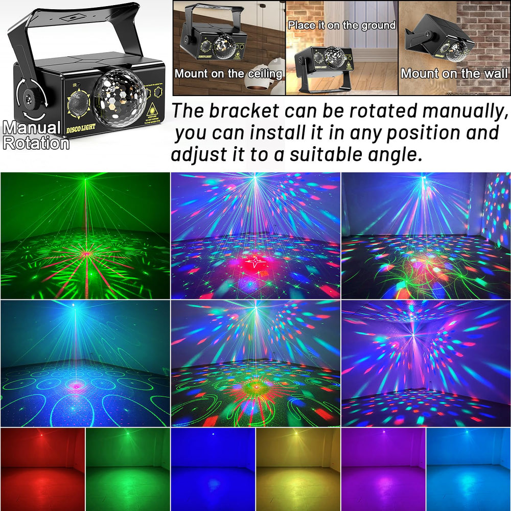 OIEZISRO bola disco RGB proyectando puntos móviles para ambiente festivo