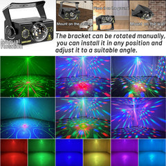 OIEZISRO bola disco RGB proyectando puntos móviles para ambiente festivo