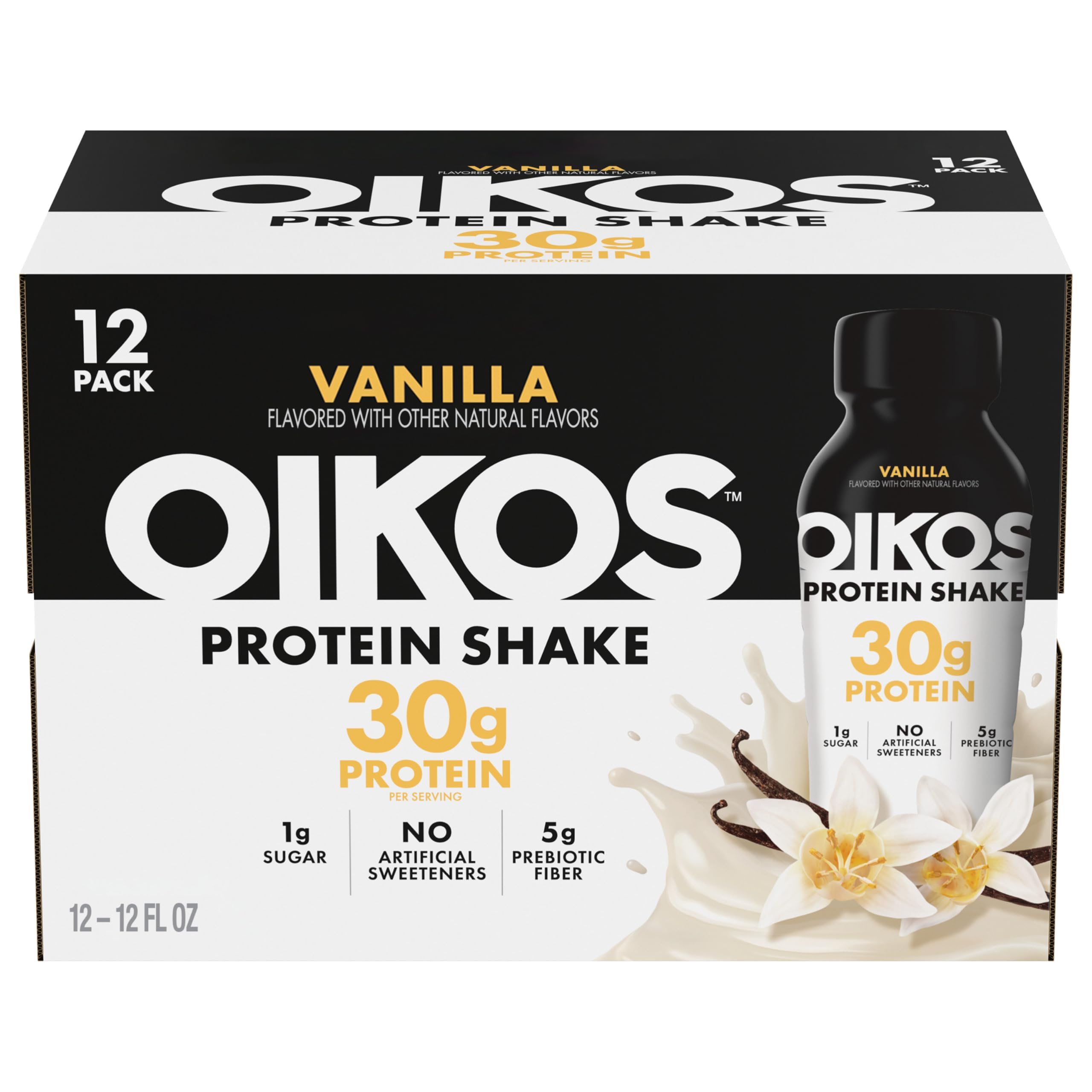 Oikos botella frente mostrando diseño y conveniencia para consumo rápido