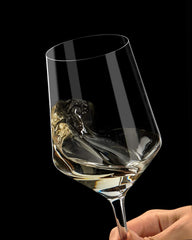 OJA hand-blown glass detail highlighting seamless stem and artisanal quality