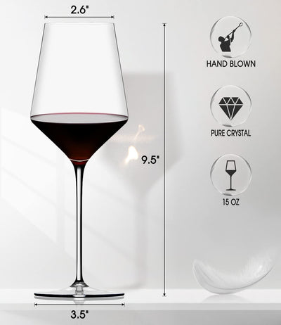 OJA glass held in hand to show 15 oz scale and comfortable grip