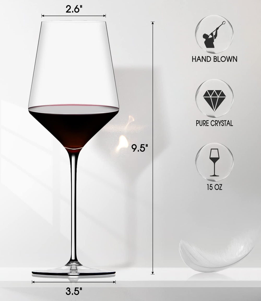 OJA glass held in hand to show 15 oz scale and comfortable grip