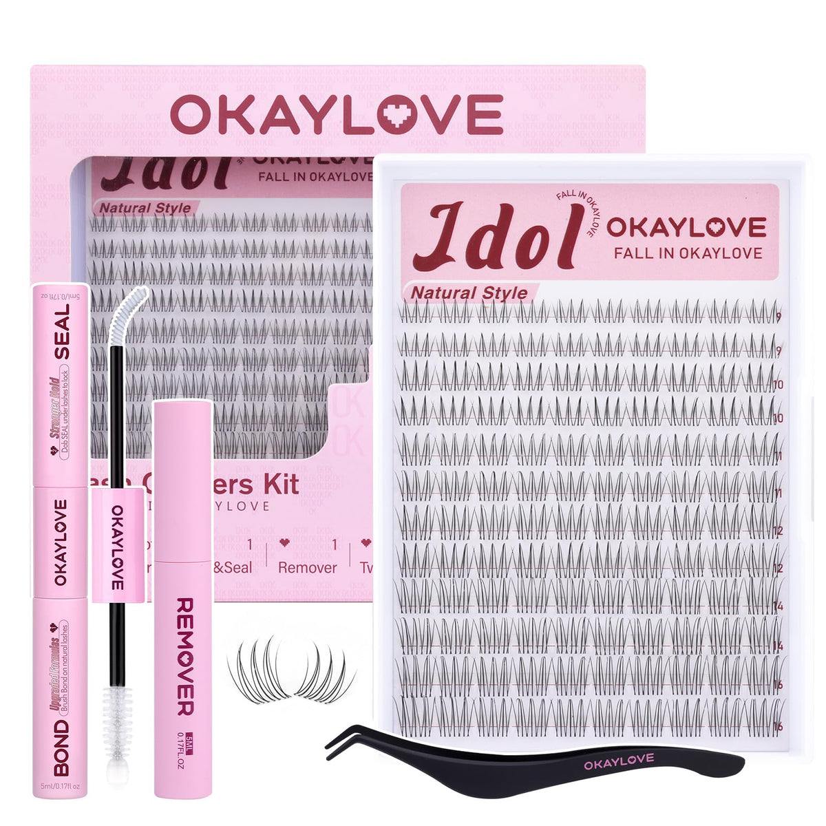 OKAYLOVE embalaje frontal del kit mostrando contenido y beneficios