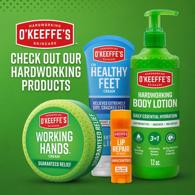 O'Keeffe's producto en baño lifestyle, uso práctico diario y protección