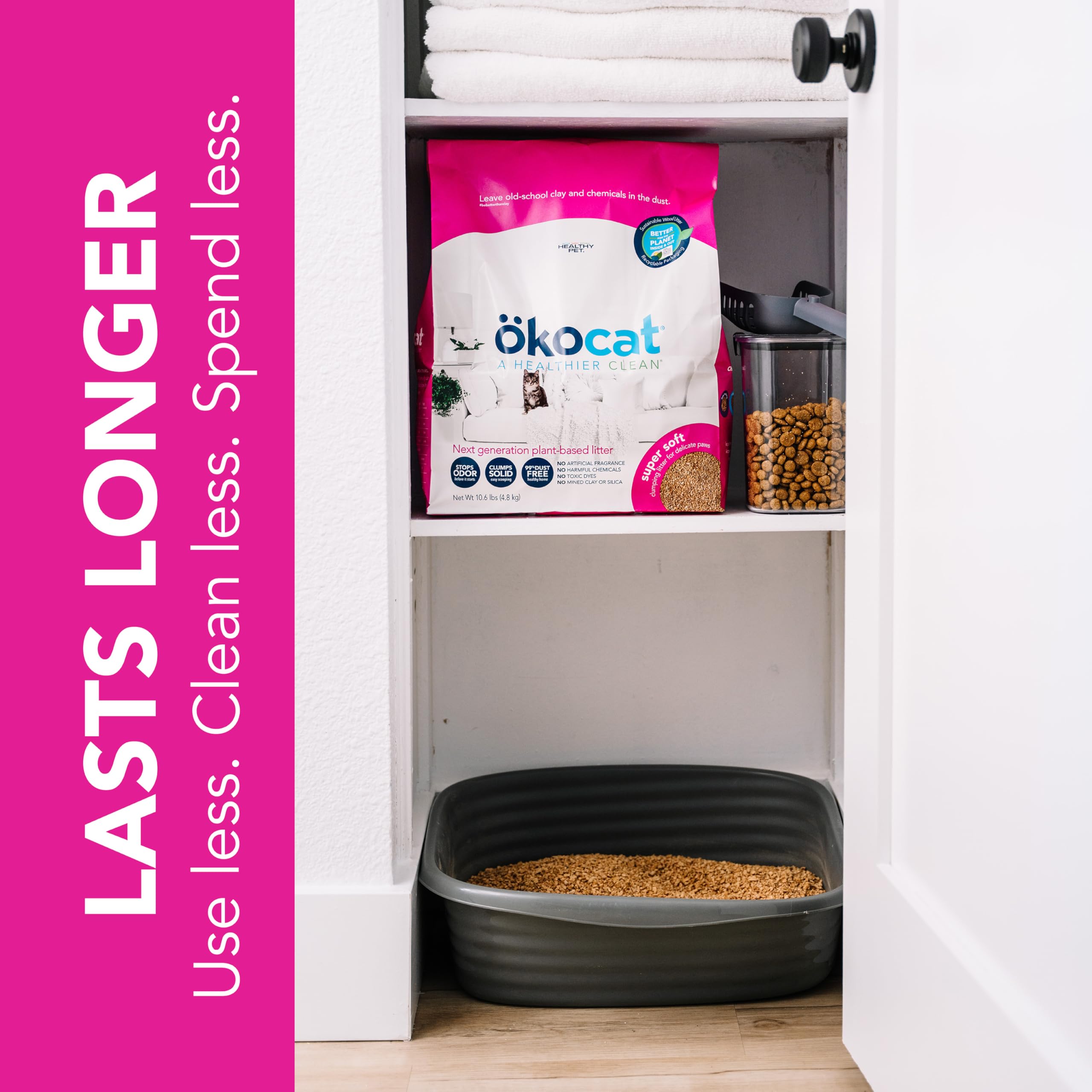 ÖKOCAT bolsa con asa de papel reciclable para fácil transporte