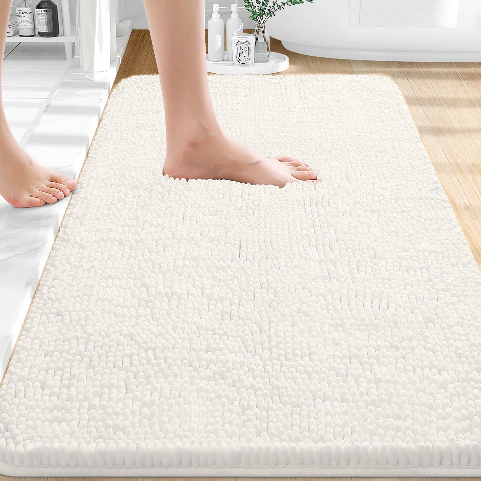 OLANLY alfombra frontal mostrando suavidad y confort inmediato