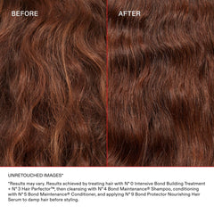 Olaplex N°.0 155 mL size comparison showing portable bottle for at-home or travel use