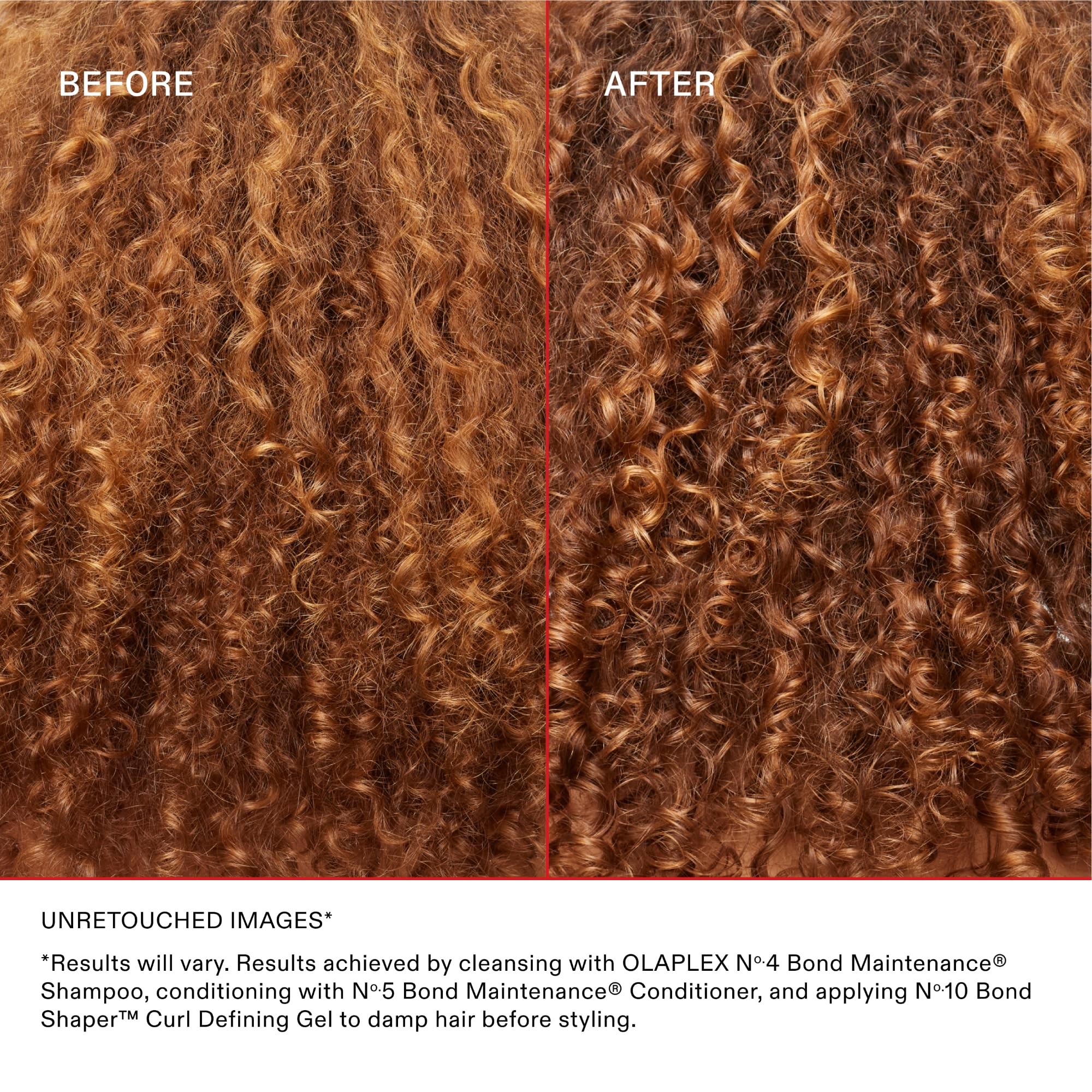 Hand applying Olaplex No.10 to damp curls demonstrating smooth application benefit