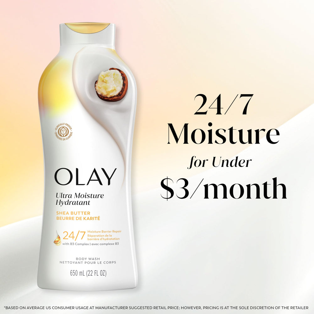 Piel bien hidratada tras usar Olay, mostrando acabado suave y luminoso