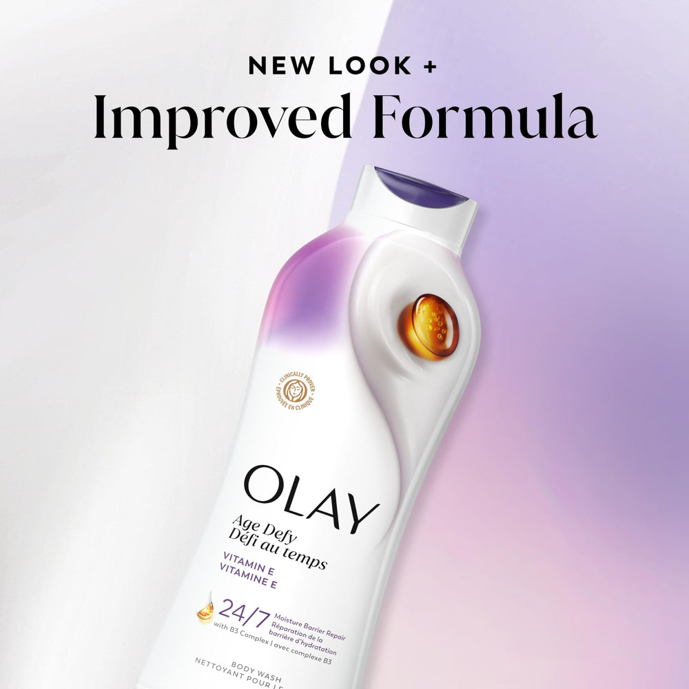 Olay gel de ducha en ambiente de baño relajante y reconfortante